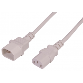 IEC C13/C14 Male/Female Mains Cable Extension 1.8 Metres