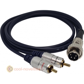 4 pin DIN (Twist-Locking) to Twin RCA Phono for NAIM Systems Interconnect Cable