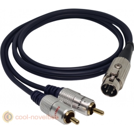 4 pin DIN (Latching Plug) to Twin RCA Phono for NAIM Systems Interconnect Cable