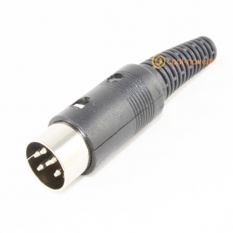 6 pin DIN Male Plug Connector 