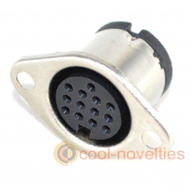 13 pin DIN Female Chassis/Panel Mount Socket Connector