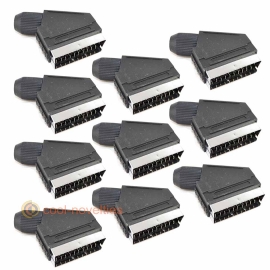 21 pin Scart Peritel Plug Connector - Pack of 10