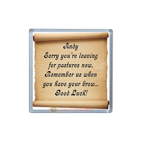 Sorry You're Leaving Personalised Coaster