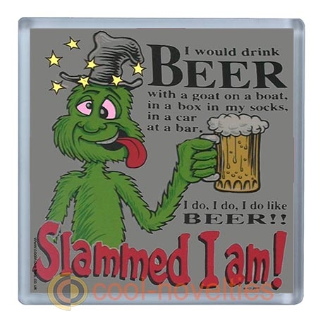 I Would Drink Beer - Slammed I am Novelty Beer Mat