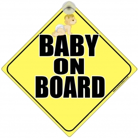 Baby On Board Novelty Car Window Sign