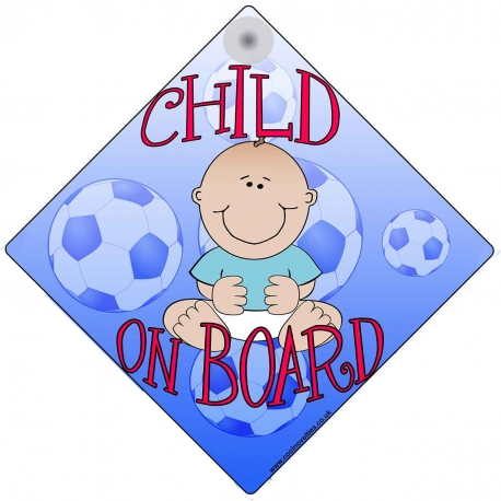 Child on Board for Boys Novelty Car Window Sign