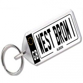 West Bromwich Albion Novelty Number Plate Keyring