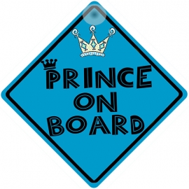 Prince on Board Novelty Car Window Sign