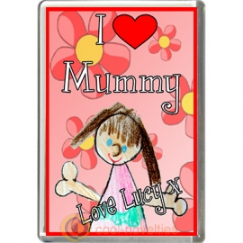 I Love Mummy Personalised from Girl Fridge Magnet