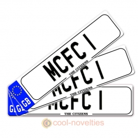 MCFC 1 (Manchester City) Novelty Number Plate Bookmark