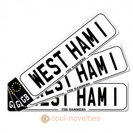West Ham Novelty Number Plate Bookmark
