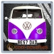 Lilac VW Camper Van Personalised Coaster / Beer Mat