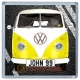 Yellow VW Camper Van Personalised Coaster / Beer Mat