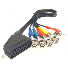 Sony PVM BNC Monitor to Scart Adapter Breakout Cable