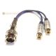 Naim / Quad Hi-fi  (Twist-Locking) to Twin RCA Phono Socket Interconnect Cable