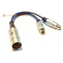 Naim / Quad Hi-fi  to Twin RCA Phono Socket Interconnect Cable
