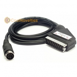 Sinclair QL RGB Scart TV / Monitor Video Lead - 8 pin DIN - 2 Metre Cable
