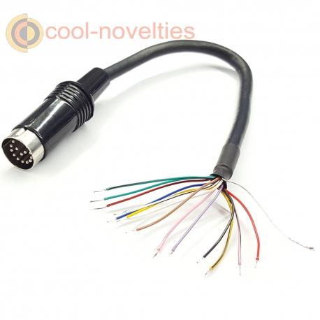 14 Pin DIN Male Plug to Screened Open End Cable for Atari ST / Floppy / Gotek