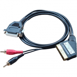 Commodore Amiga GOLD RGB Scart Cable with Genuine DB23 for A500, A600 & A1200 TV Video
