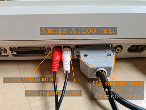 Amiga DB23 scart cable
