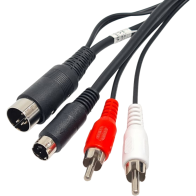 Vic 20 5 pin DIN to S-Video and Audio Cable