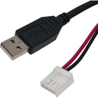 USB Power Supply to Gotek Power Plug Cable - 5V USB A to 4 pin Berg Plug - 1.5m