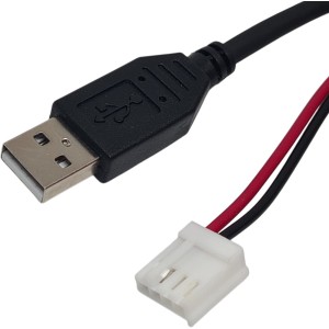 USB Power Supply to Gotek Power Plug Cable - 5V USB A to 4 pin Berg Plug - 1.5m
