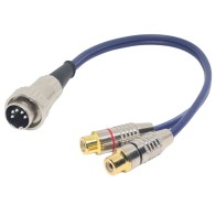 Naim / Quad Hi-fi  (Twist-Lock) to Twin RCA Phono Socket Interconnect