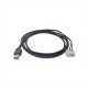 USB Type A Plug to 4 pin Male Molex Plug - 5V USB Power Supply Cable -1.5m