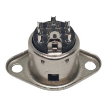 13 pin DIN Female Chassis Panel Mount Socket Connector with cut-out for locking plugs
