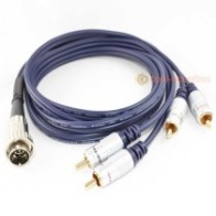 Naim 5 pin DIN (Twist Locking) to 4 x RCA Phono Cassette Deck Interconnect Cable