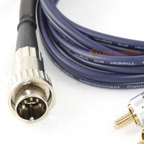 Futurebeat Media 5-Pin DIN Twist Lock To Female RCA Phono Stereo Cable – 15cm, OFC, Silver Plated (FBM-NAIMDIN-FEMRCA-15CM)