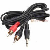 3.5mm Stereo Jack Plug to 2 x RCA Phono Lead