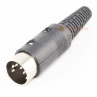 5 pin DIN Male Plug Connector 180 degree