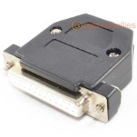 25 Way D-Sub Female Socket Connector & Black Hood