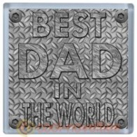 Best Dad in the World Beer Mat Coaster