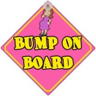 Bump on Board Traditional Novelty Car Window Sign