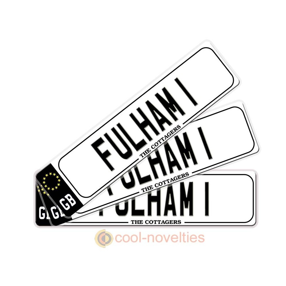 Fulham 1 Novelty Number Plate Bookmark