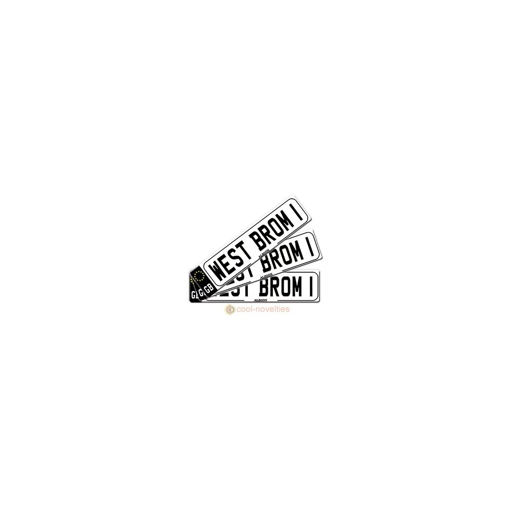 West Brom 1 Novelty Number Plate Bookmark