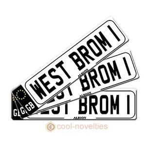 West Brom 1 Novelty Number Plate Bookmark
