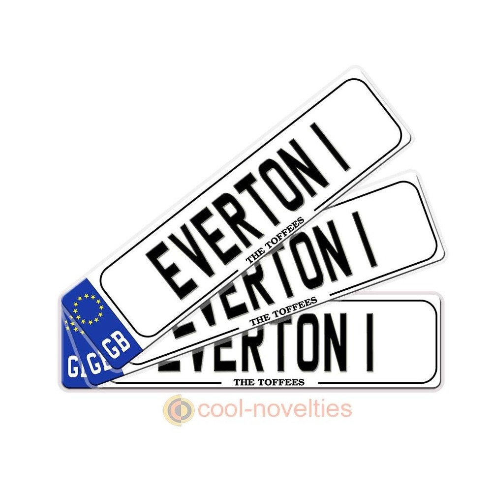 Everton 1 Novelty Number Plate Bookmark