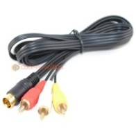 Sega Saturn Gold RCA Audio & Video Cable